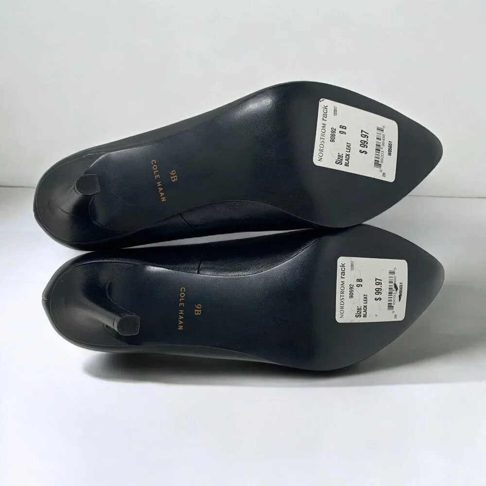 Cole Haan Women's Go-To Park Pumps Black Leather 3